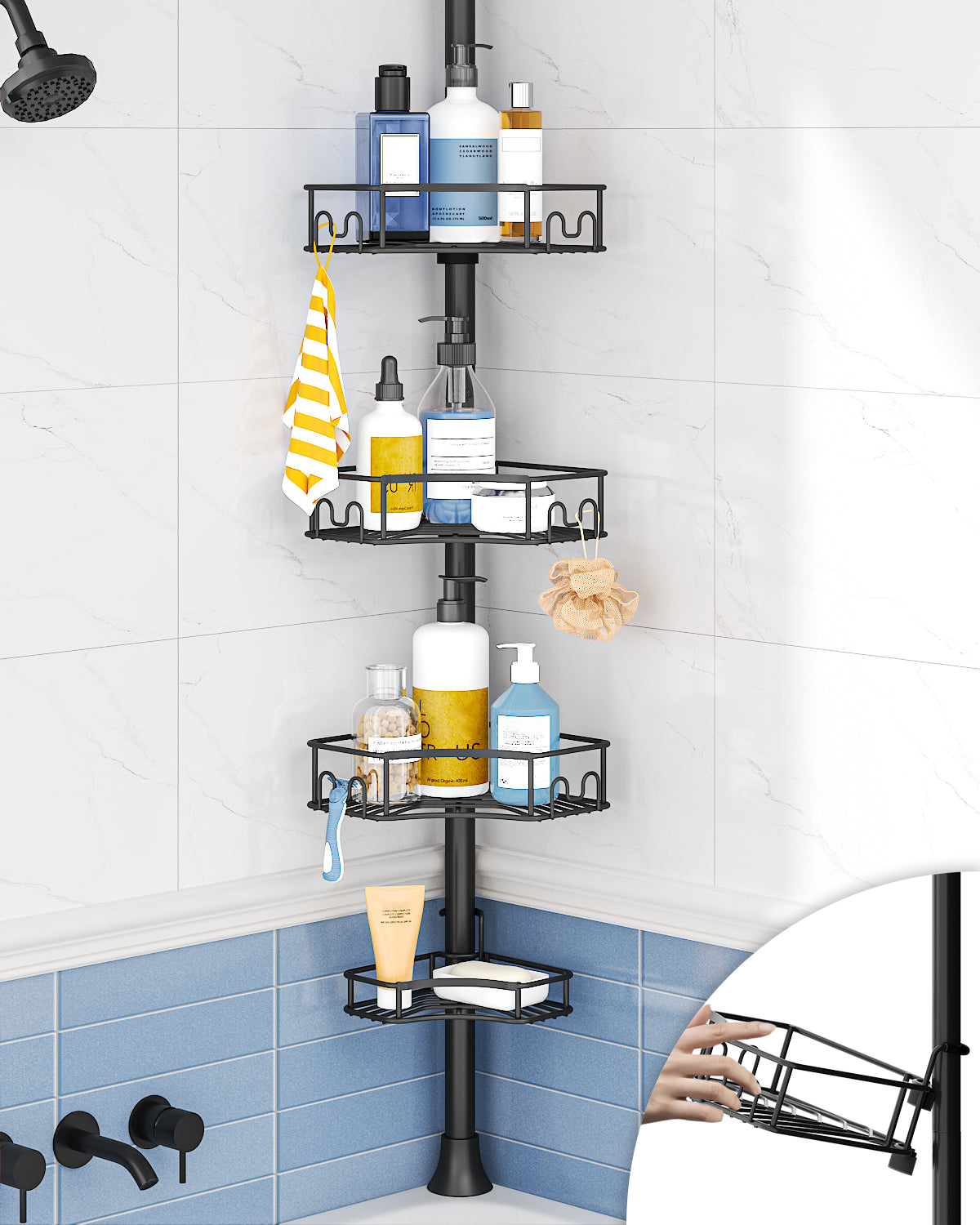 SEIRIONE 07 Shower caddy Tension Pole