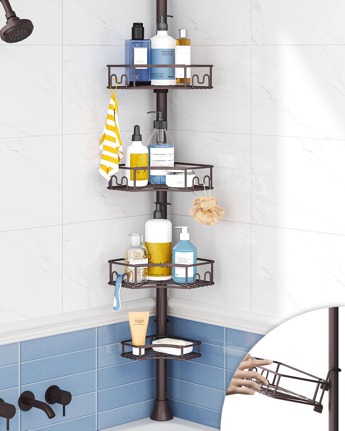 SEIRIONE 07 Shower caddy Tension Pole