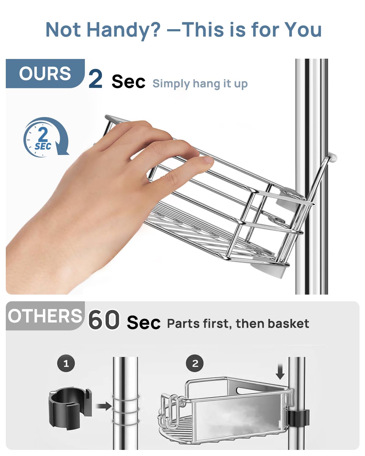 SEIRIONE 04 Shower caddy Tension Pole