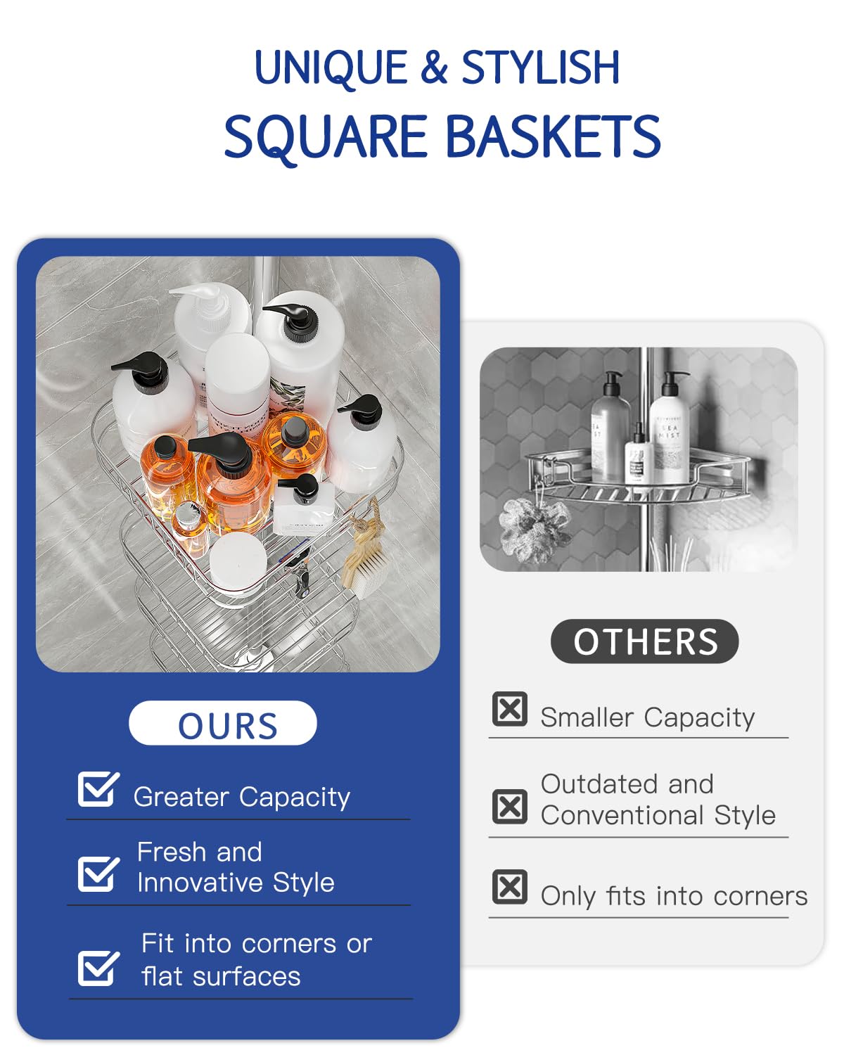 SEIRIONE 02 Shower caddy Tension Pole