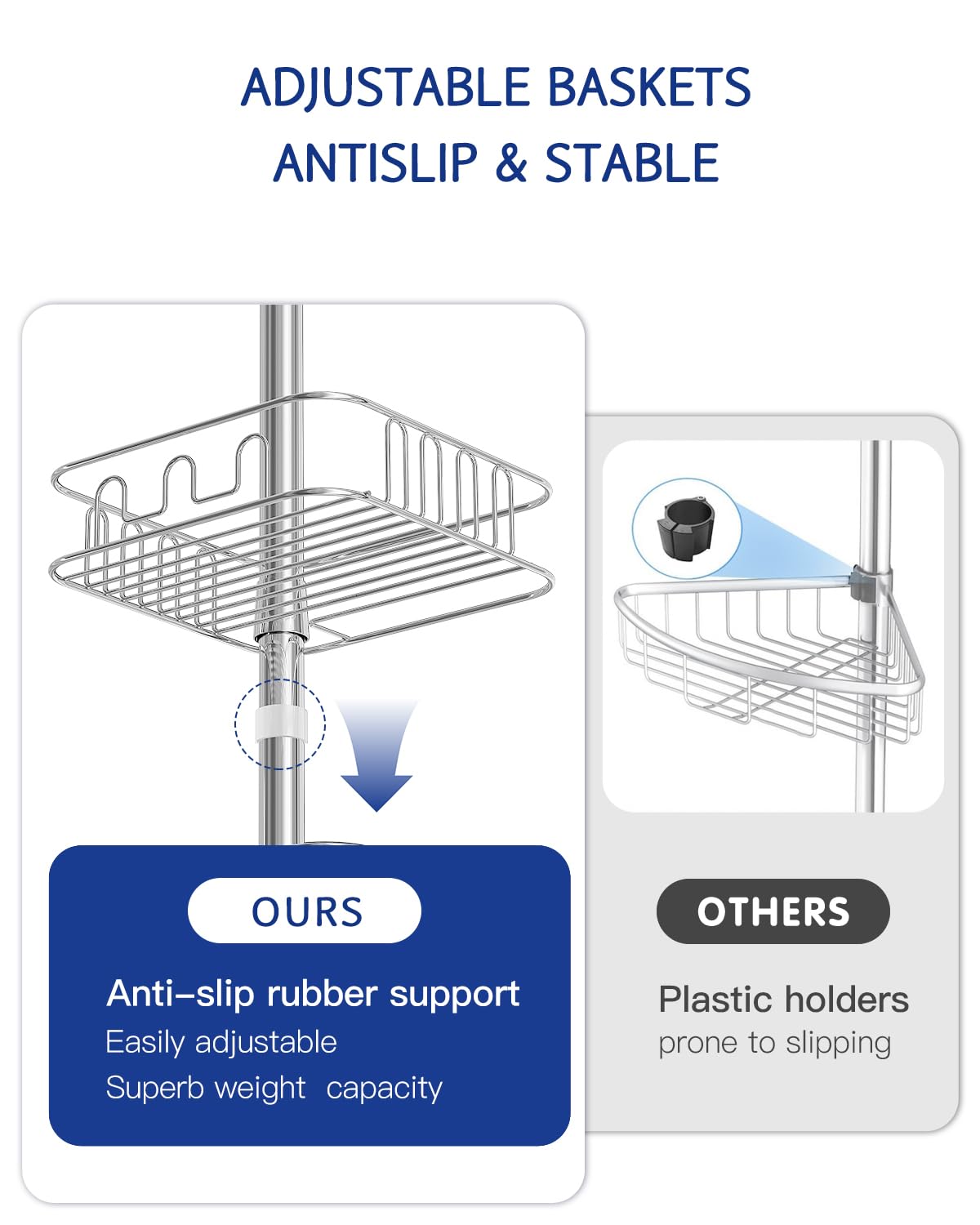 SEIRIONE 02 Shower caddy Tension Pole