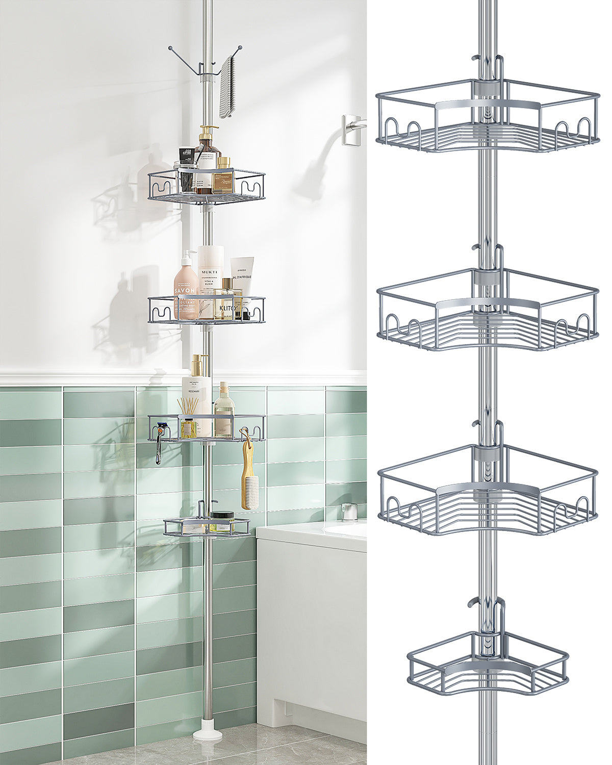 SEIRONE 07 Shower caddy Tension Pole