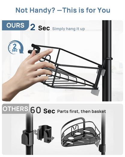 SEIRONE 07 Shower caddy Tension Pole