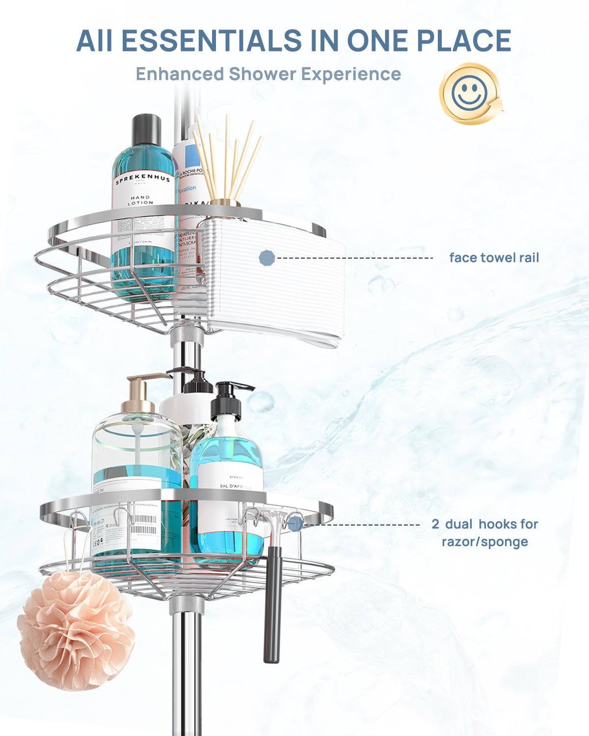 SEIRIONE 03 Shower caddy Tension Pole