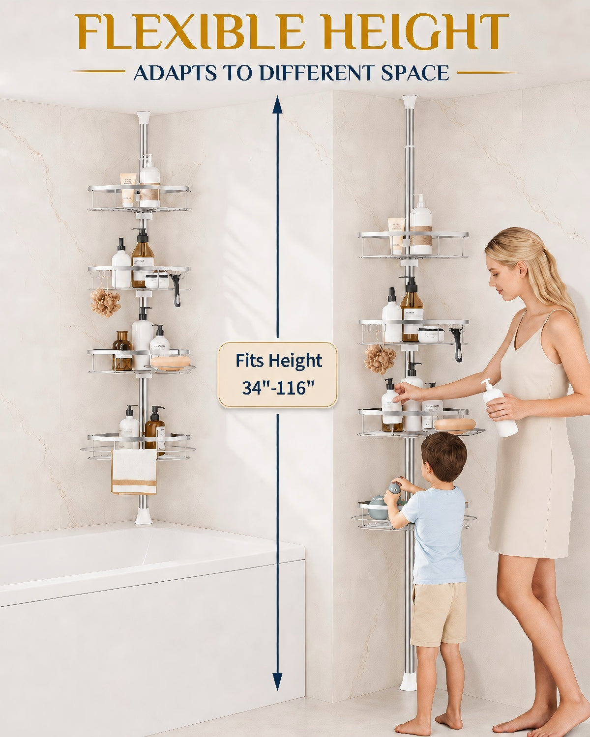 SEIRIONE 03 Shower caddy Tension Pole
