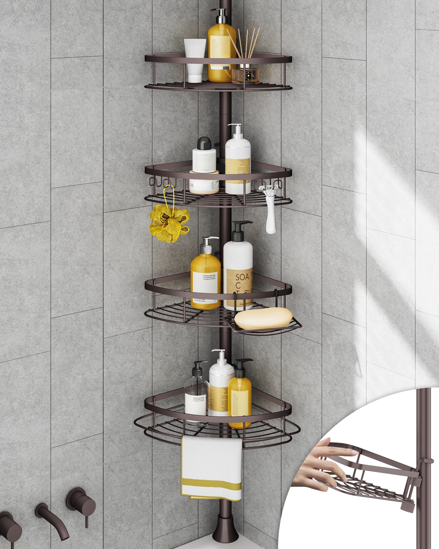 SEIRIONE 03 Shower caddy Tension Pole