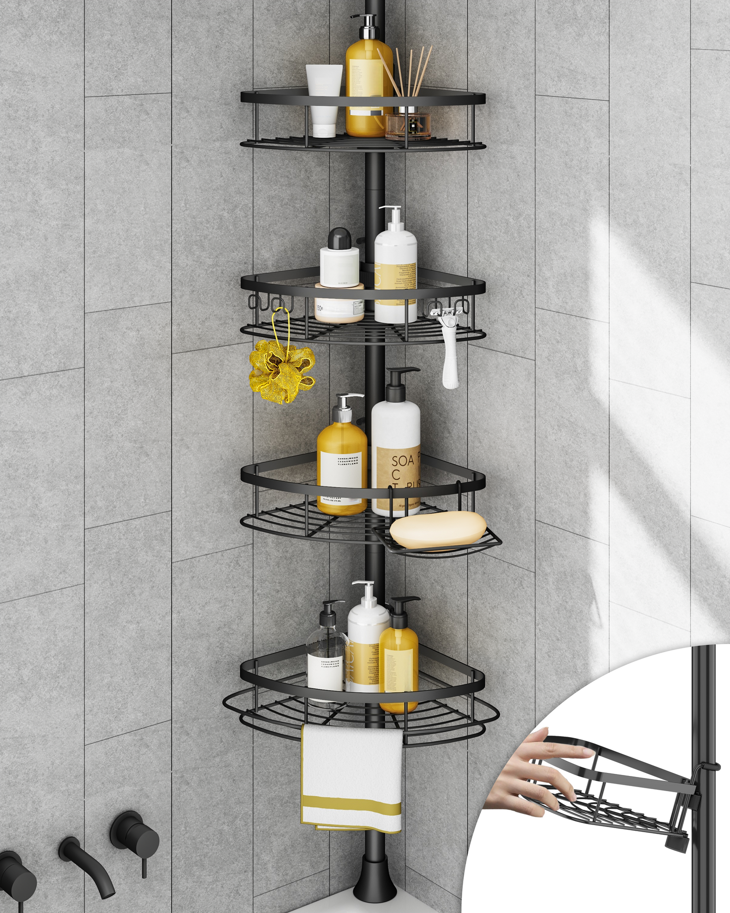 SEIRIONE 03 Shower caddy Tension Pole