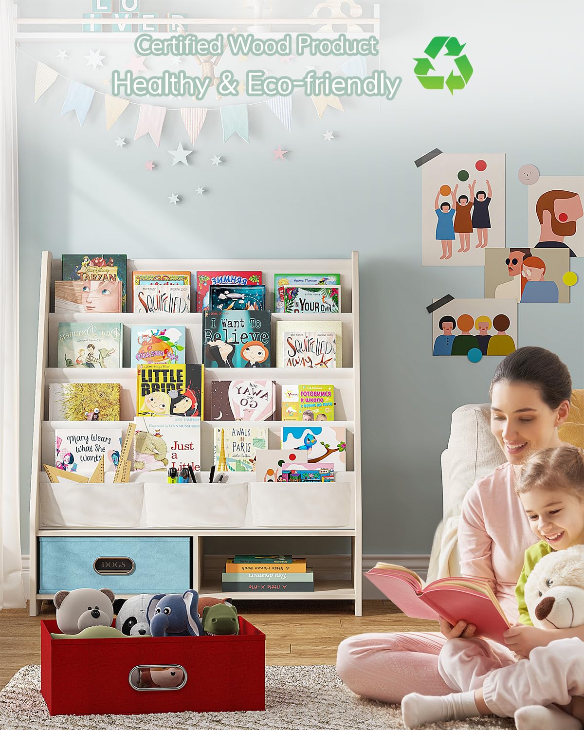 SEIRIONE Kids Bookshelf