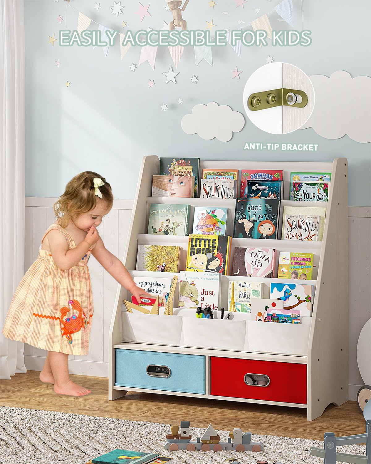 SEIRIONE Kids Bookshelf