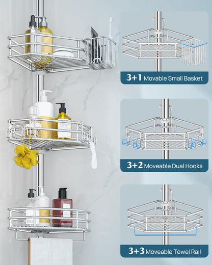 SEIRIONE 04 Shower caddy Tension Pole